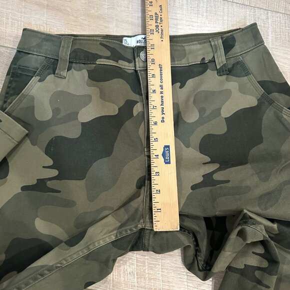HOLLISTER WOMENS HIGH RISE UTILITY PANTS 7L (28) CAMO CAMOFLAUGE - Picture 5 of 9